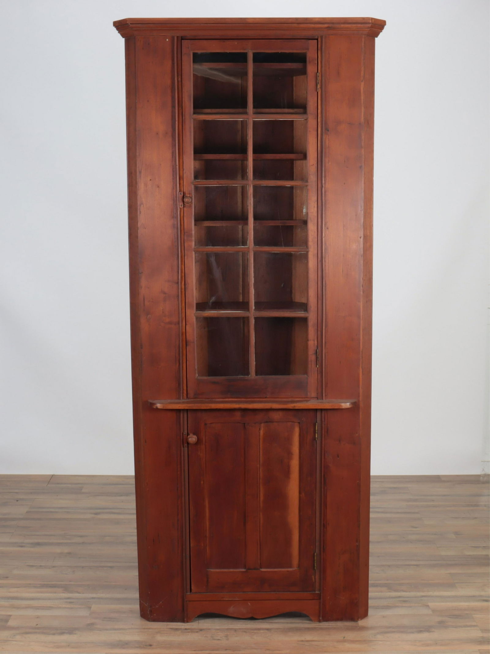 Colonial Style Cherry Corner Cabinet (1 of 5)