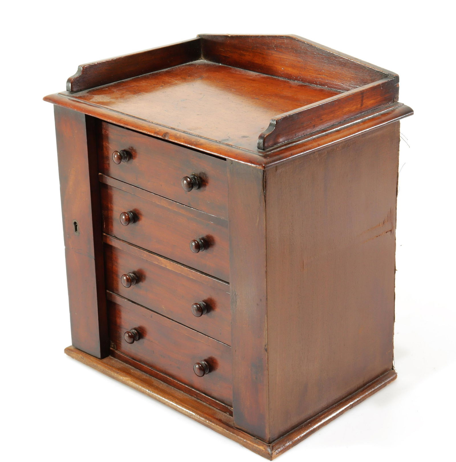 Victorian Mahogany Miniature Wellington Chest, 19C (1 of 3)