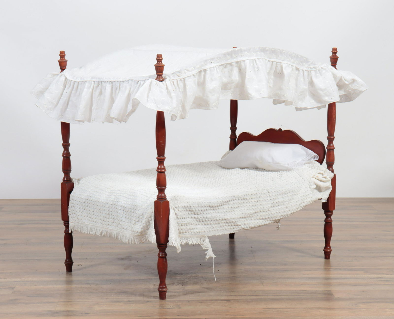Victorian Style Mahogany Doll Tester Bedstead (1 of 4)