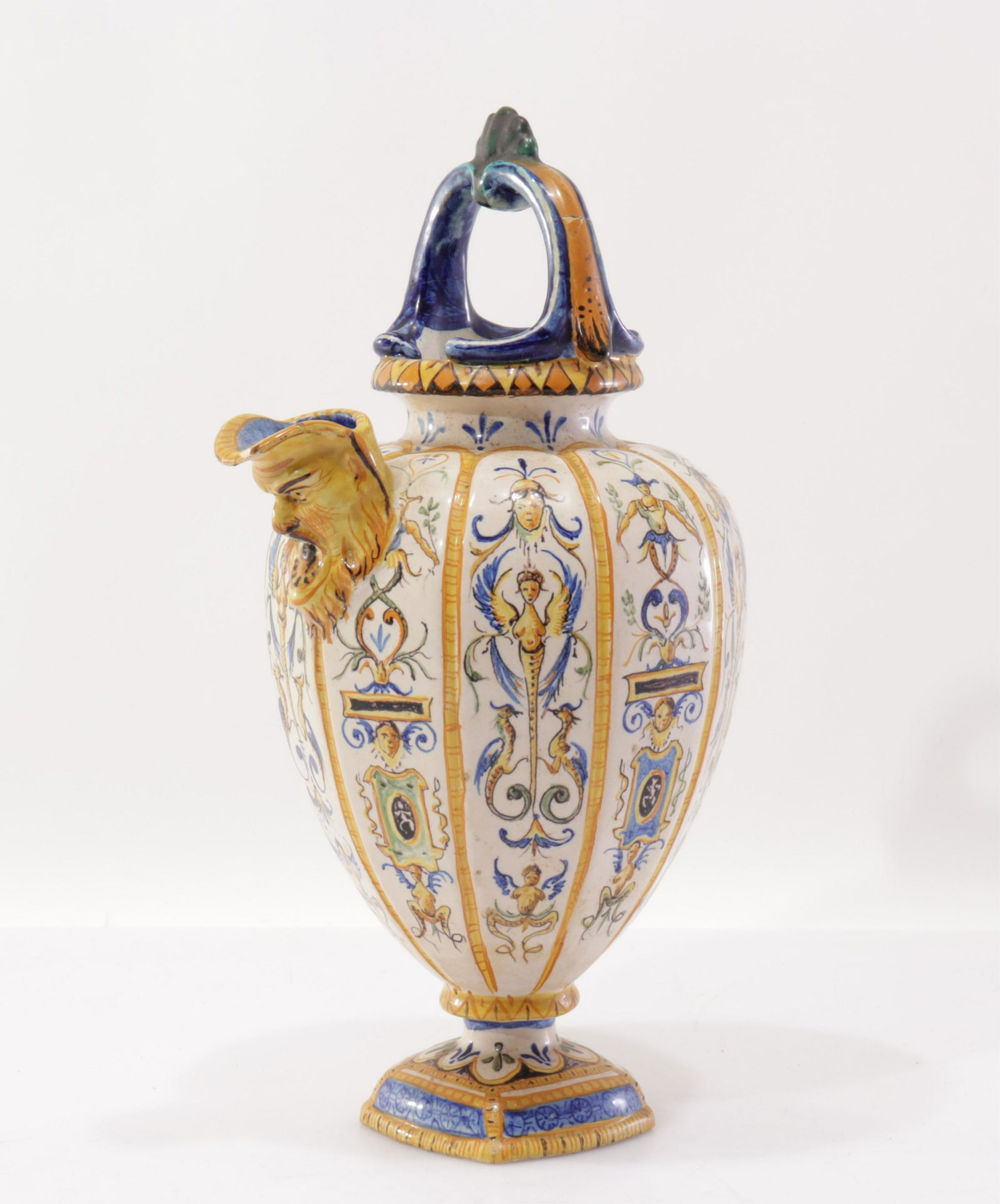 French Renaissance Style Faience Ewer (1 of 7)