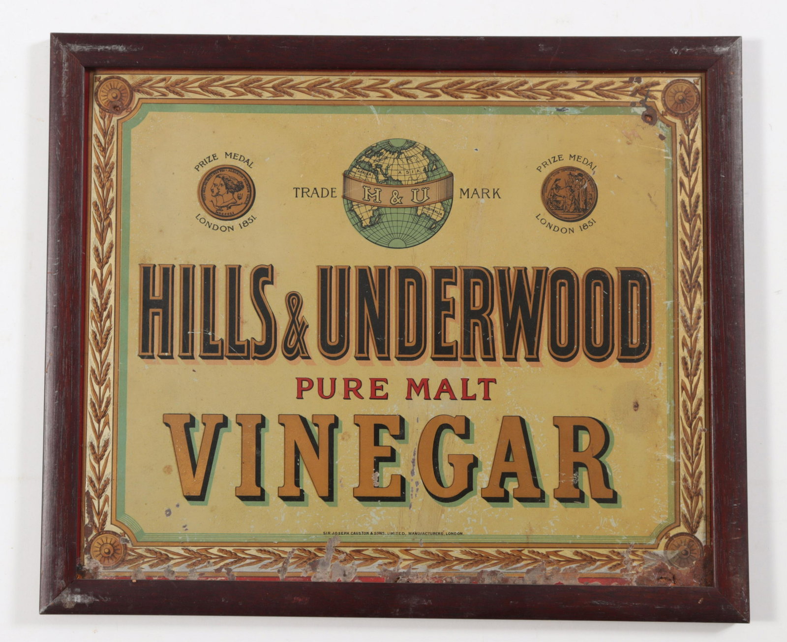 Hills & Underwood Pure Malt Vinegar Tin Sign (1 of 4)
