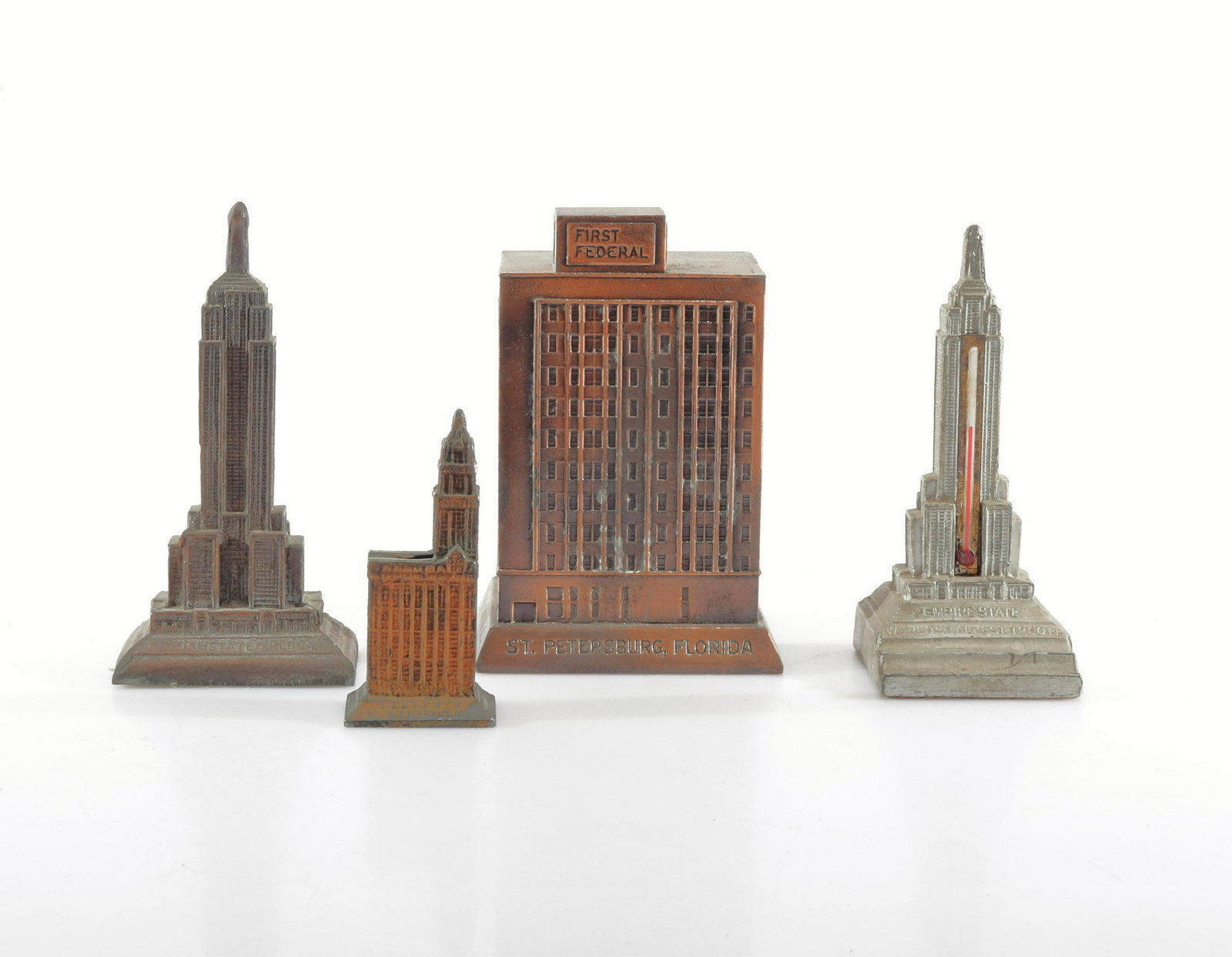 Architectural White Metal Table Objects (1 of 7)