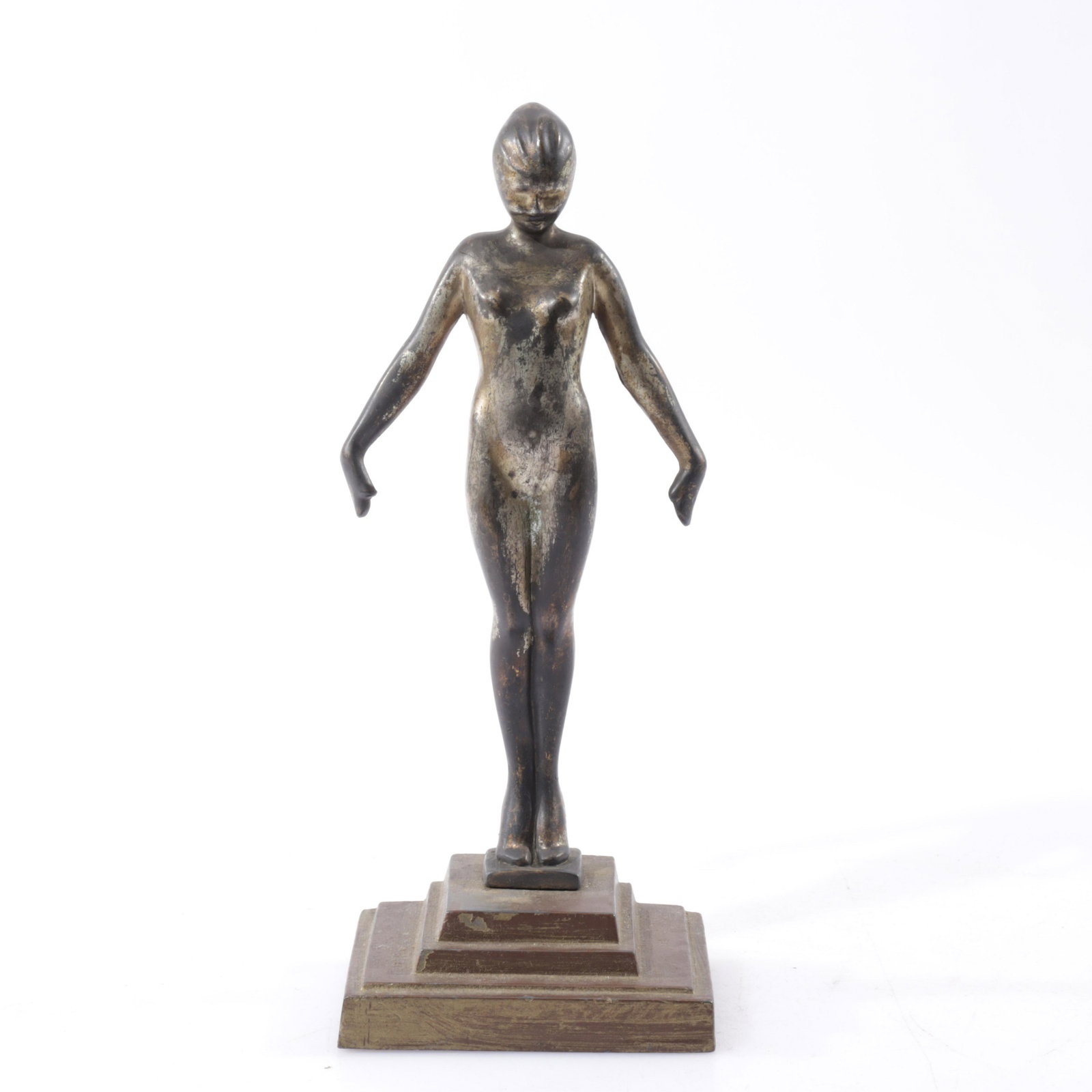 Frankart Bronze Figural Nude Female, c.1930: Frankart Bronze Figural Nude Female, circa 1930 Property from the personal collection of Seymour Stein. 9.25" H