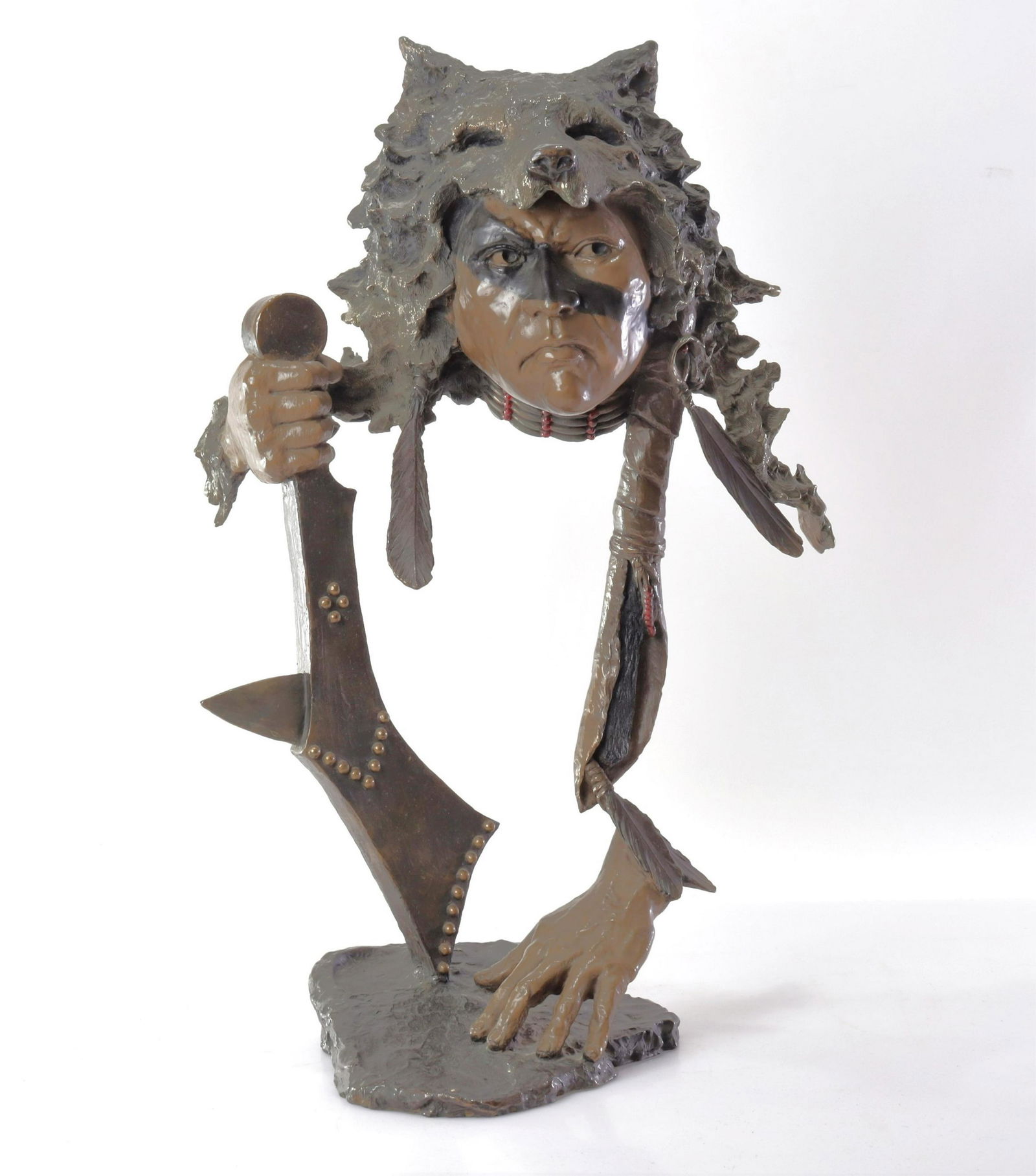 Mark Hopkins - I Have Seen Tomorrow - Bronze: Mark Hopkins, American, 20th C., I Have Seen Tomorrow, bronze, verso signed and numbered 211/45020 1/2" x 14" x 8 1/2"From the Estate of American West author Matt Braun