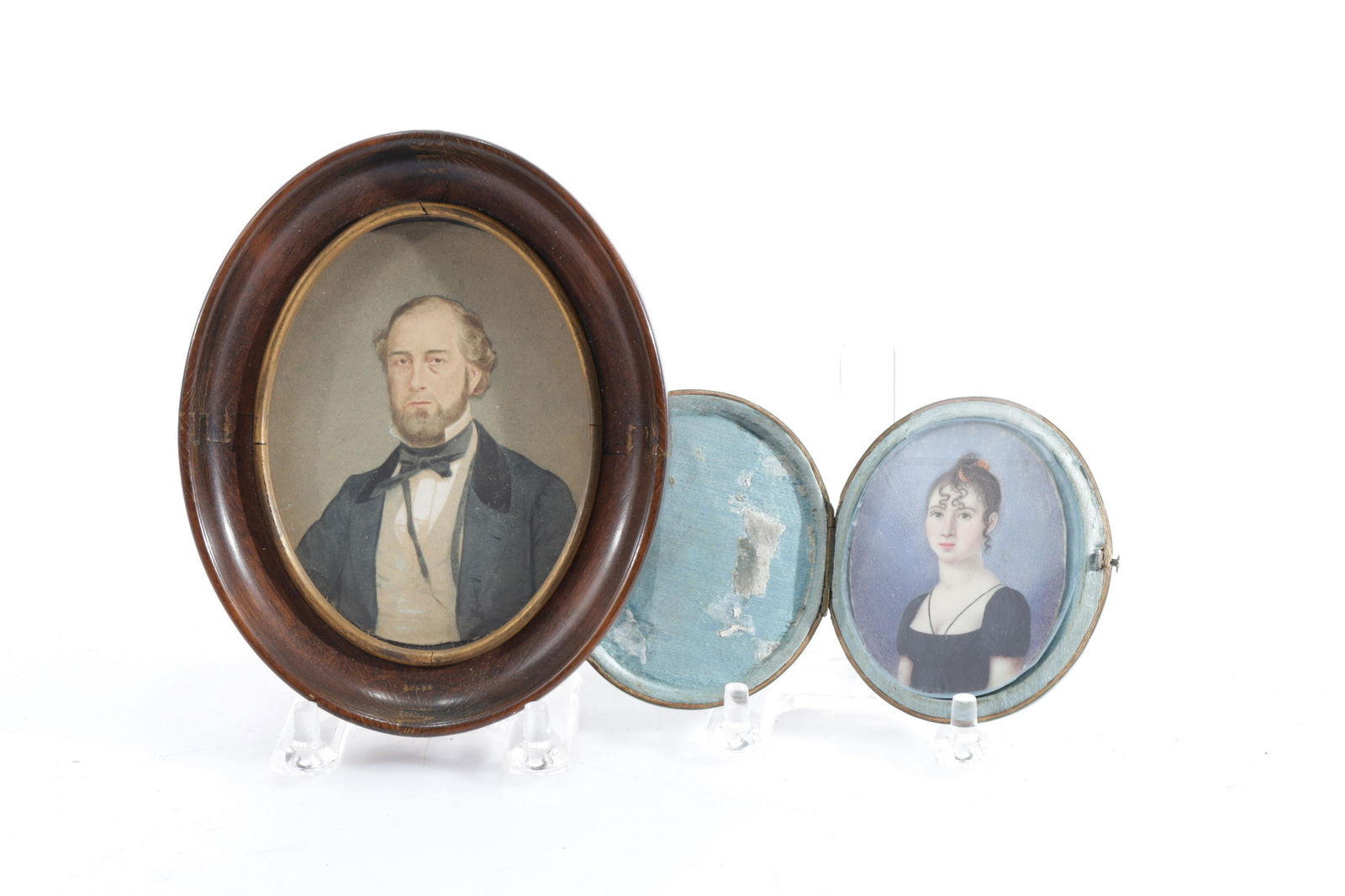 2 Miniature Portraits of Lady and Gentleman (1 of 4)
