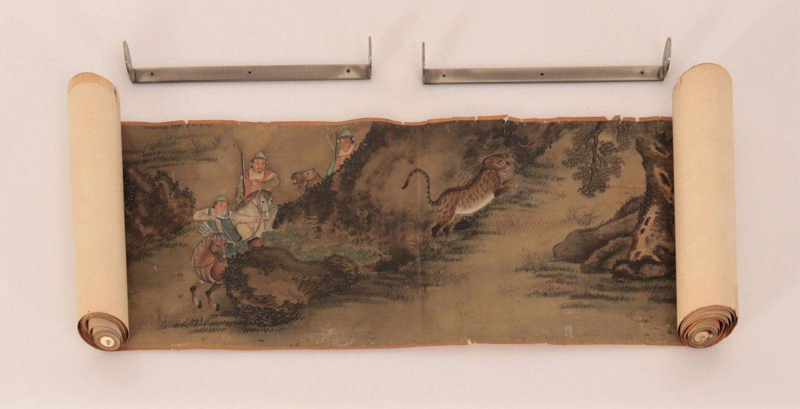 Chinese Scroll Painting, Figures Hunting (1 of 15)