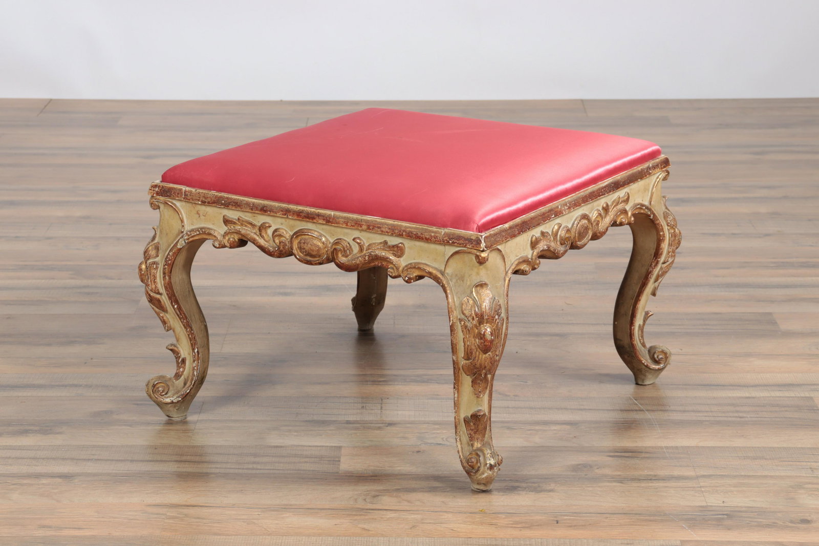 Rococo Gold & White Painted Stool (1 of 4)