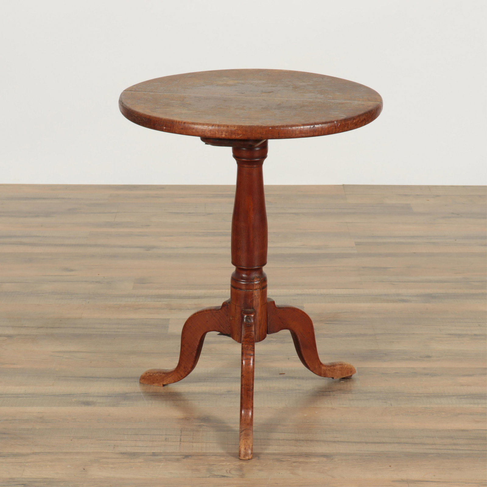 Late Federal Figural Maple & Cherry Candlestand (1 of 5)