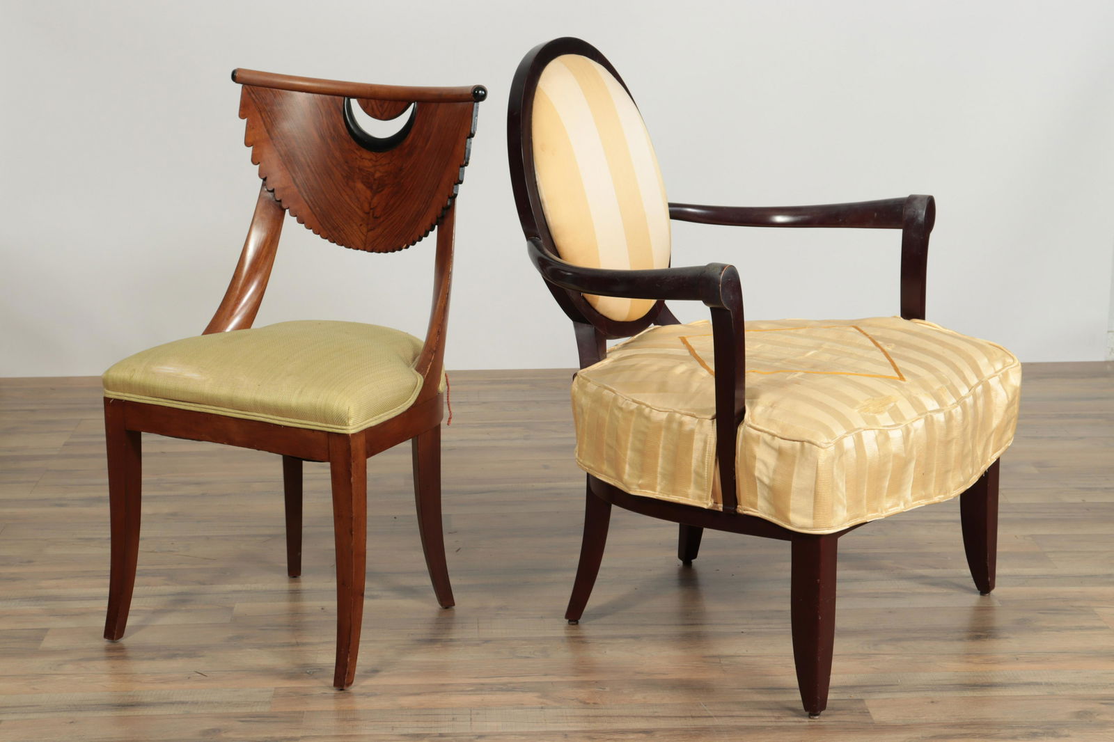 Baker Armchair & Classical Style Side Chair (1 of 6)