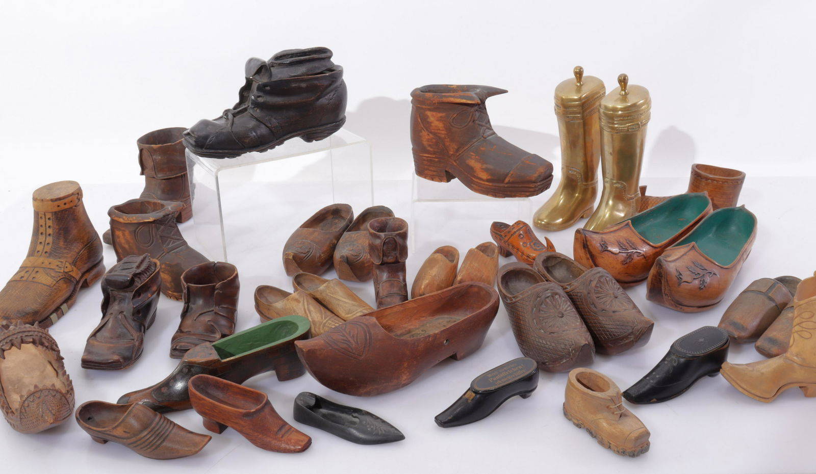 Antique Carved Wood Novelty Shoe Collection (1 of 18)