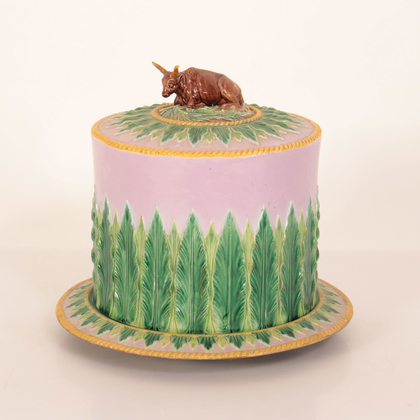 George Jones, Majolica - Cow Cheese Keeper c.1875 (1 of 7)