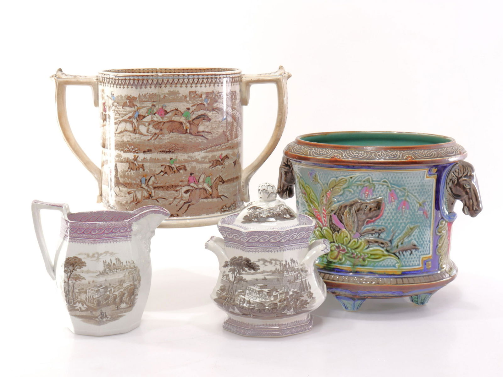 English Transferware - Majolica Jardiniere (1 of 15)