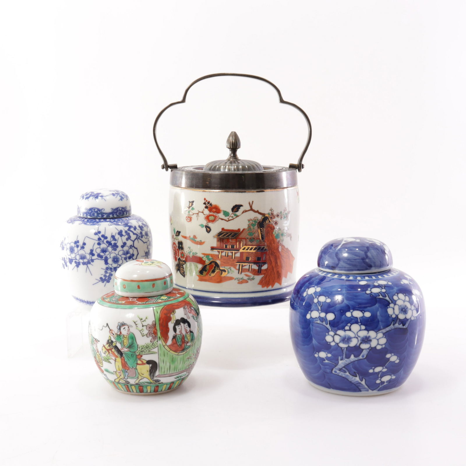 Asian Prunus Jars and Canton Platter (1 of 7)