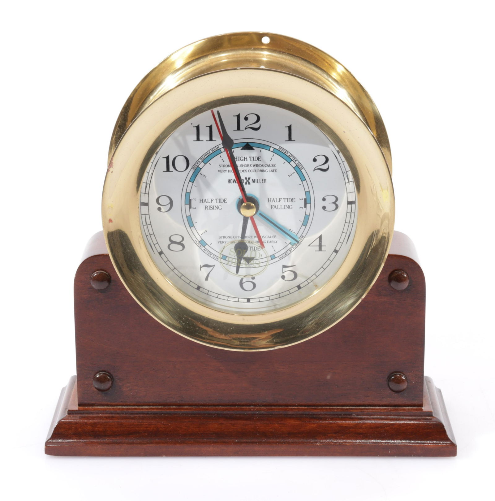 Howard Miller Brass Time And Tide Clock Auction