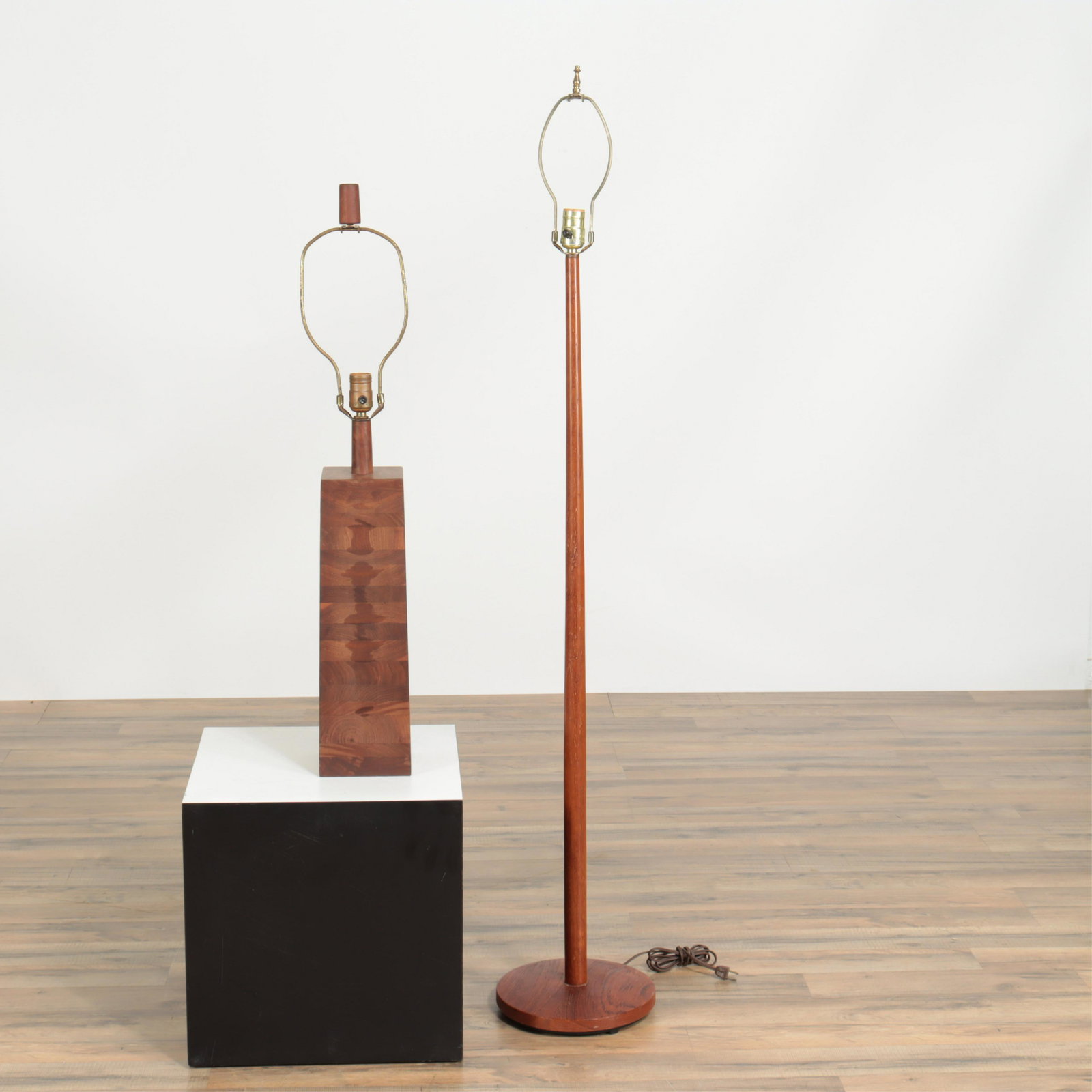 Swedish Teak Floor Lamp & Table Lamp (1 of 6)
