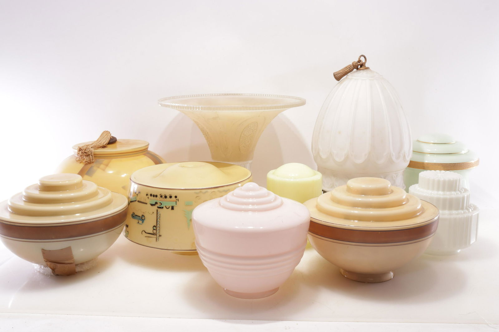 Art Deco Ceiling Fixture Shades (1 of 13)