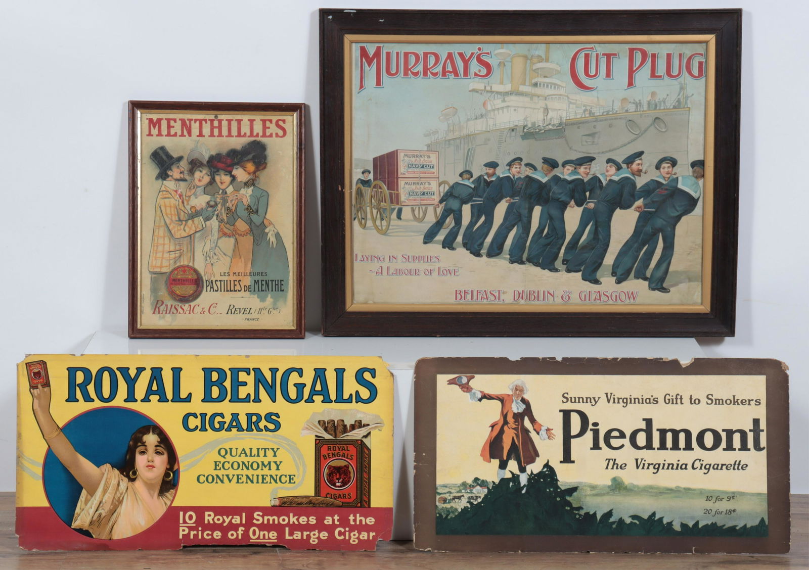 Four cigar & Cigarette Advertising Signs (1 of 8)