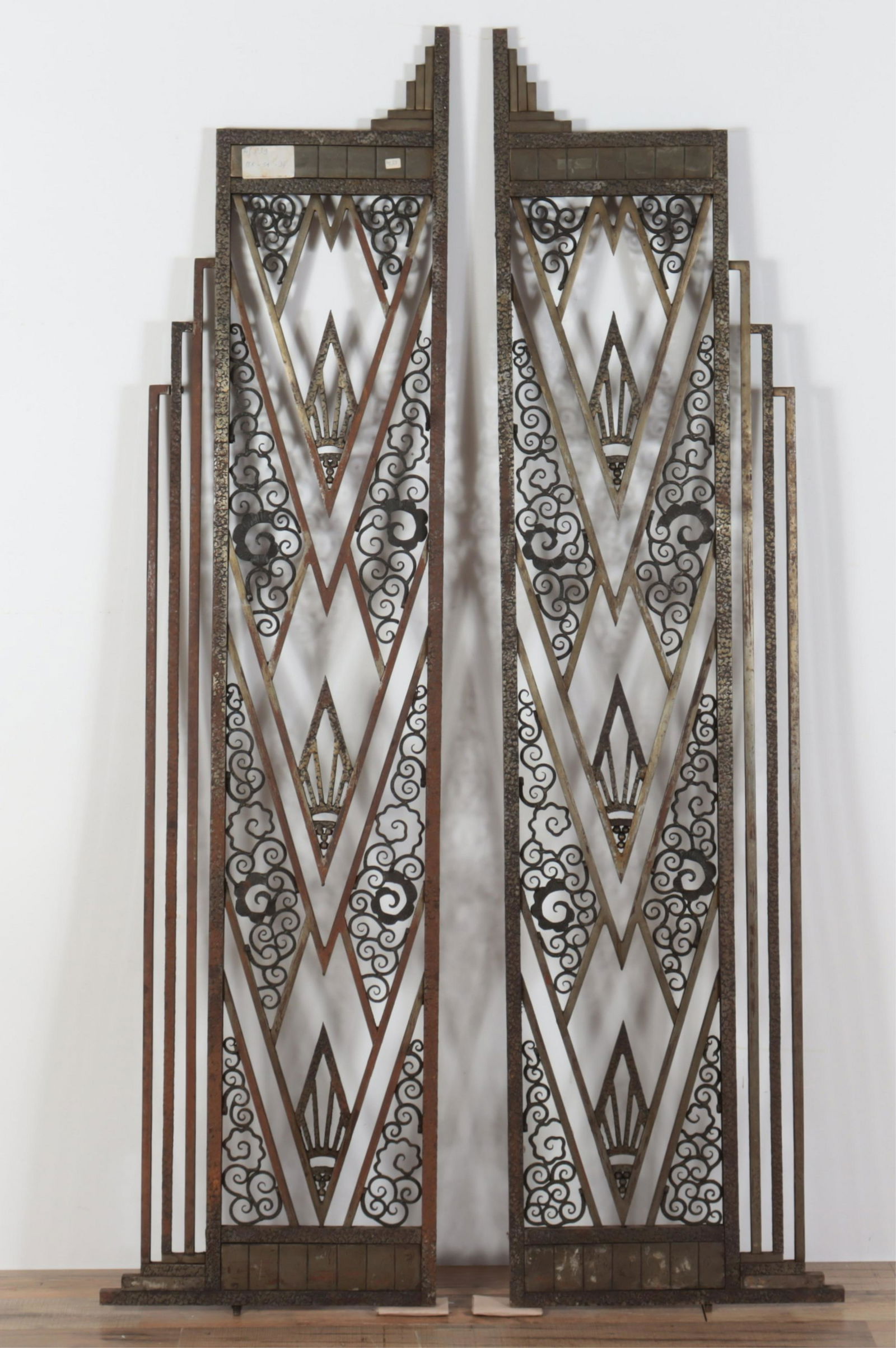 V. Ranchoux, Pair of Art Deco Iron Gate Brackets (1 of 7)