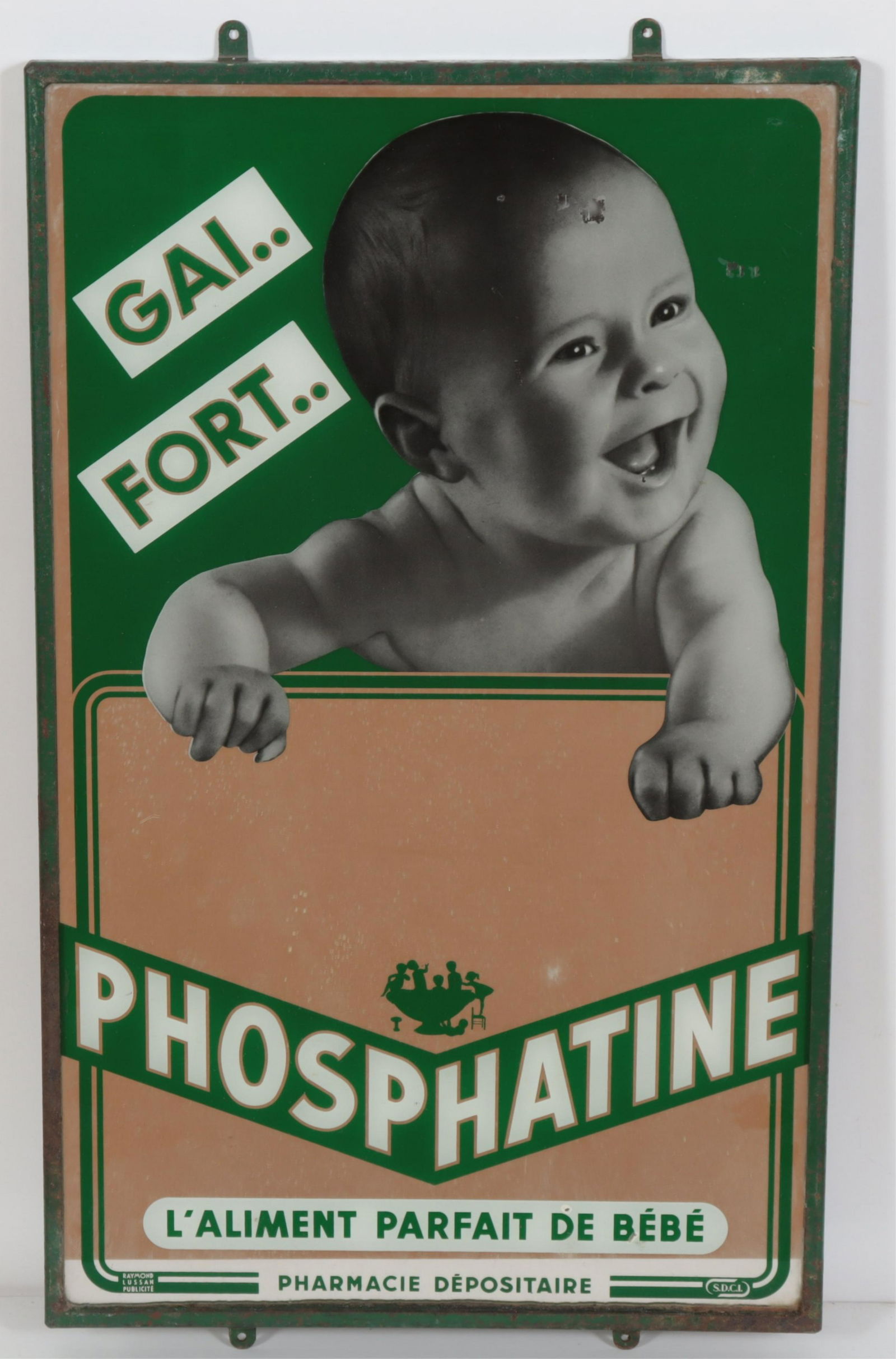 Mid-Century Phosphatine Mirrored Sign (1 of 5)