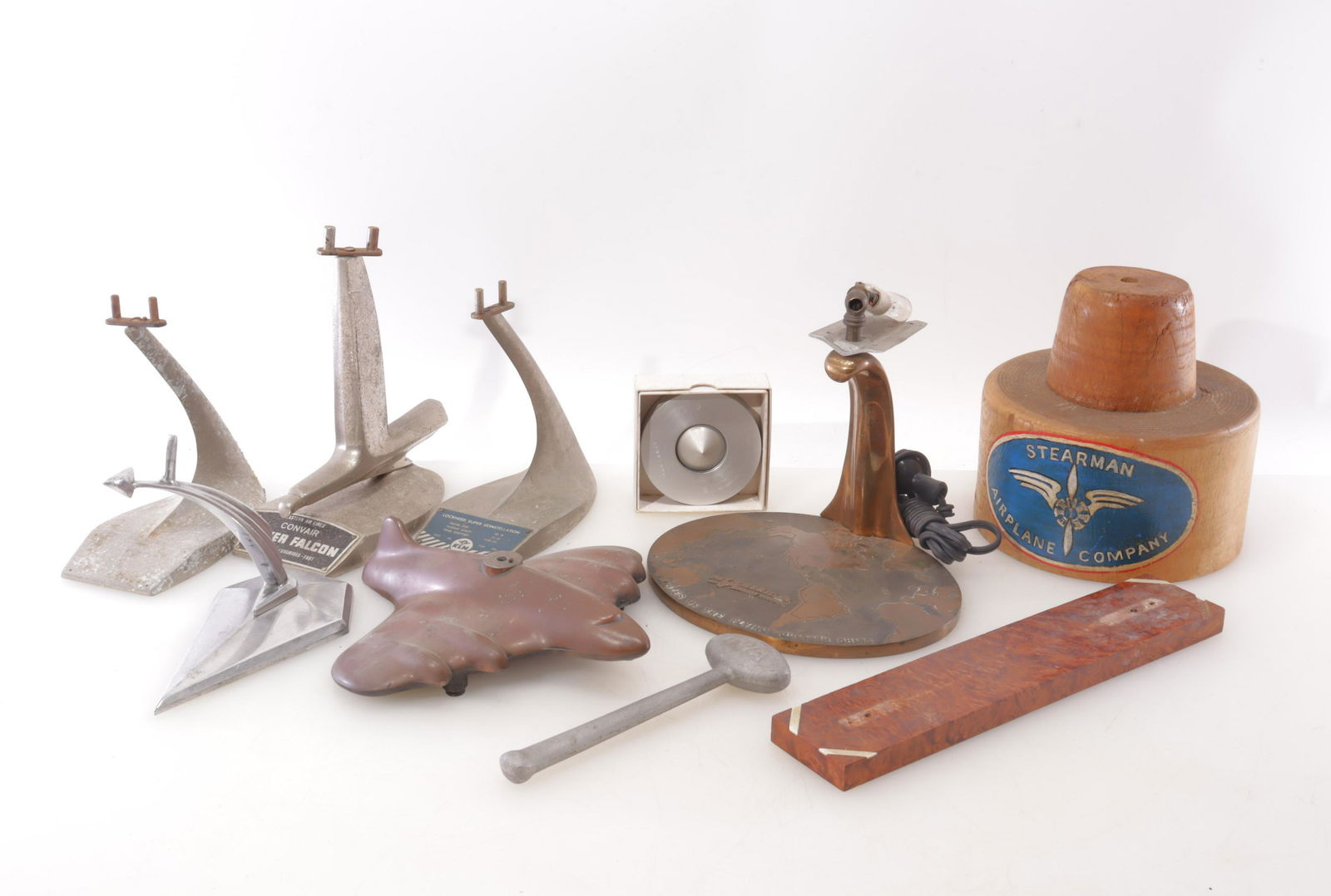 Airplane Stands, Coasters, Hammer: 8 Airplane Stands, Concord Coasters & HammerProperty from the estate of Seymour Stein (1942 - 2023).
