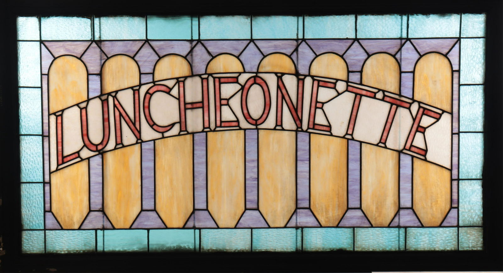 Large Luncheonette Stained Glass Panel (1 of 3)