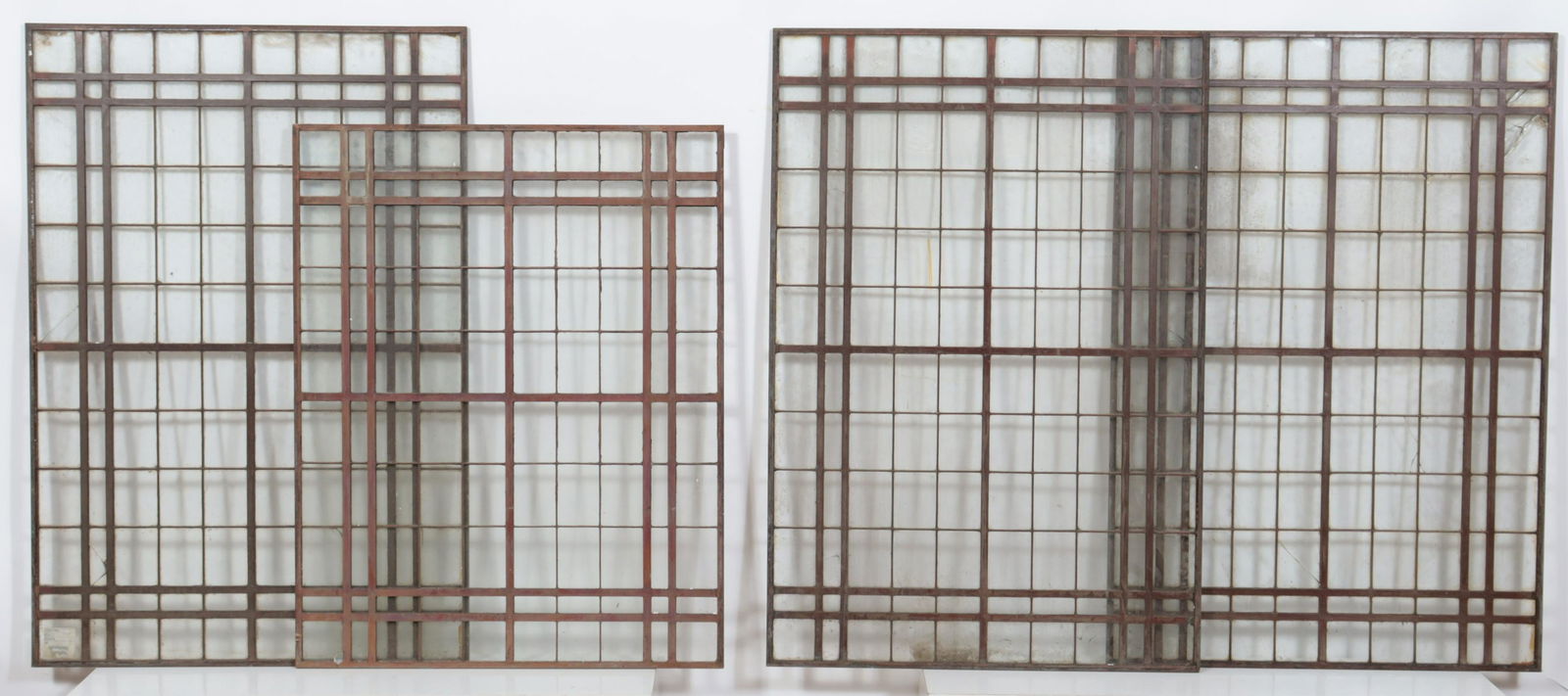 Four Early 20th C Glass Window Panels (1 of 6)