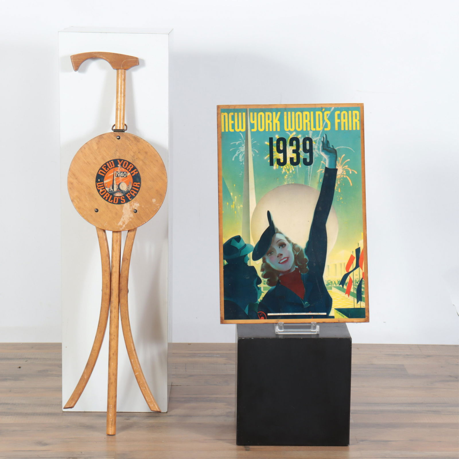 1939 New York World's Fair Poster & Stool (1 of 6)