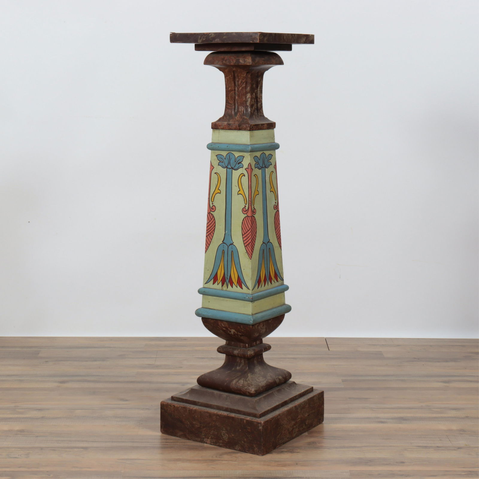 Aesthetic Movement Faux Marble Pedestal, c 1865 (1 of 7)