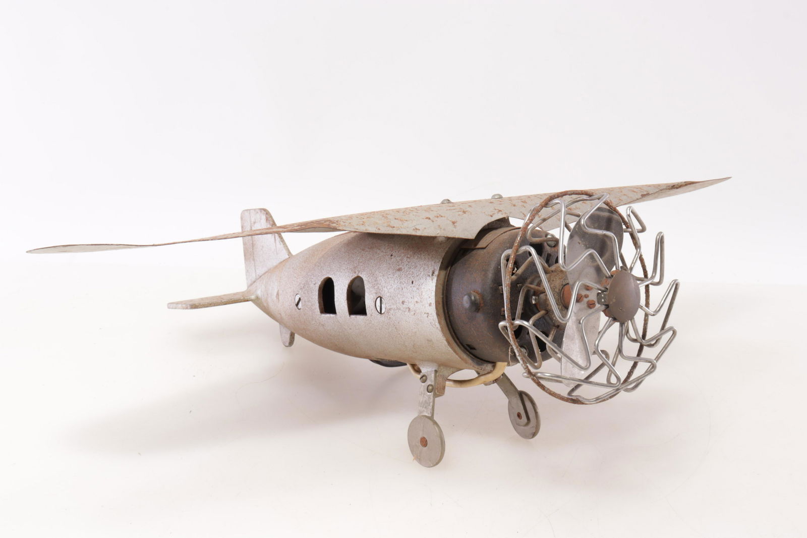 Vintage Cast Metal Airplane Fan, c 1930 (1 of 3)