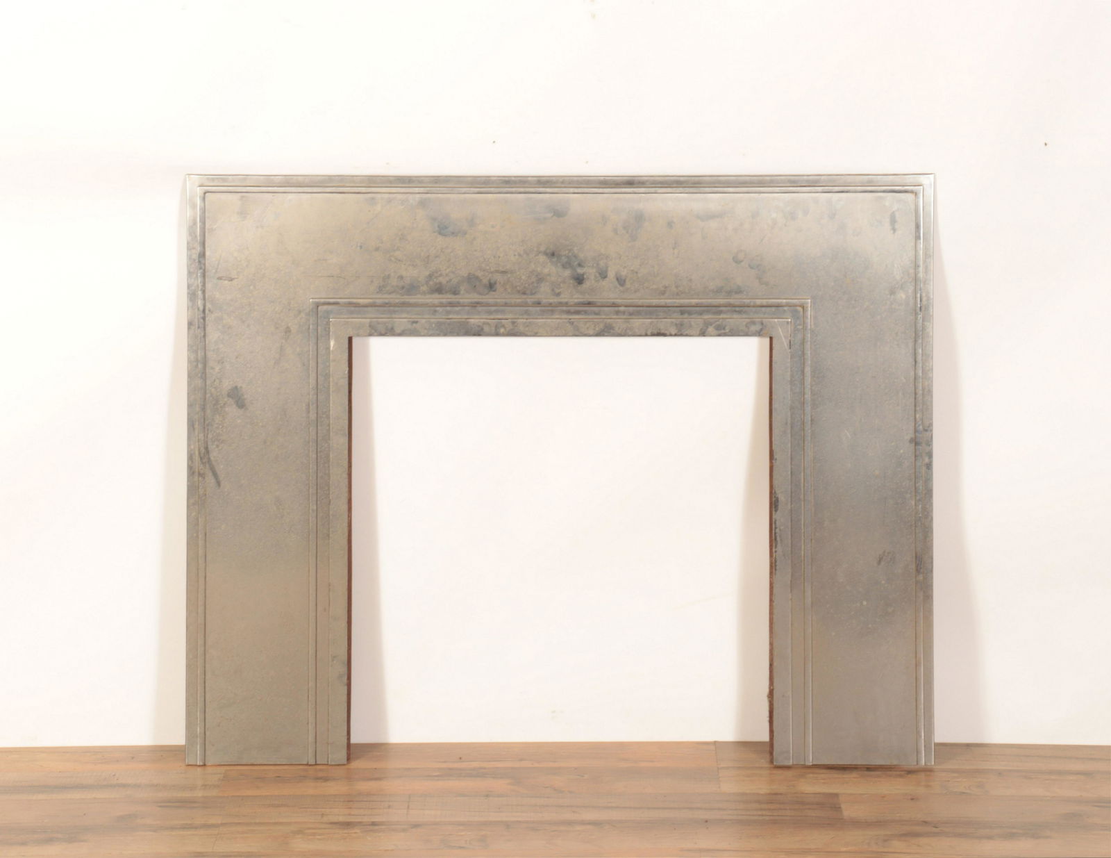 Art Deco Polished Metal Fireplace Surround, c 1930 (1 of 6)