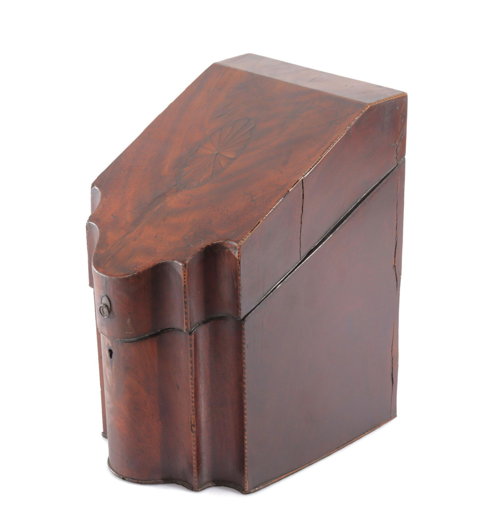 18th C Mahogany Georgian Form Knife Box (1 of 6)
