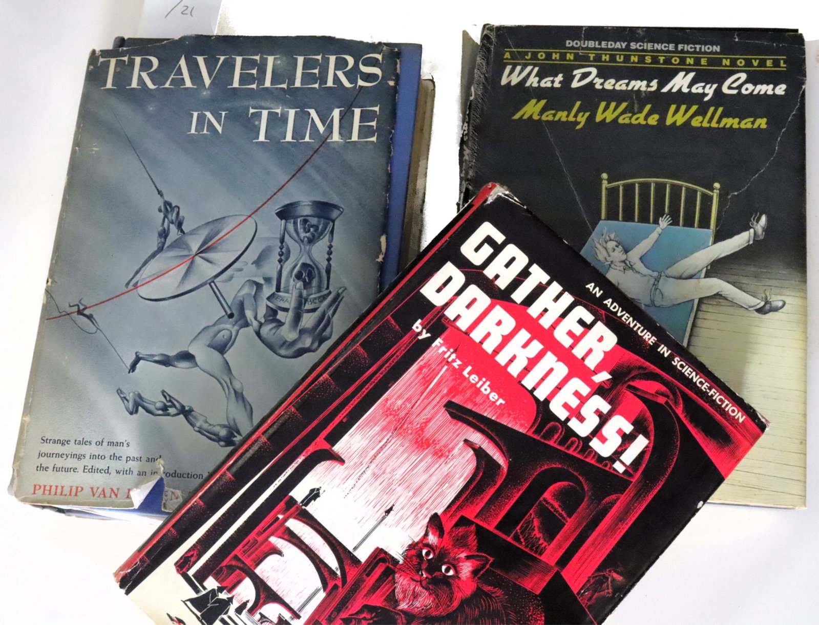 Collection of Science Fiction Books: Science Fiction. - Poul ANDERSON. Three Hearts and Three Lions. New York: 1961, Octavo. Original boards, dust-jacket (dust-jacket with light soiling and spotting). Book Club edition. - Lewis PADGETT. 