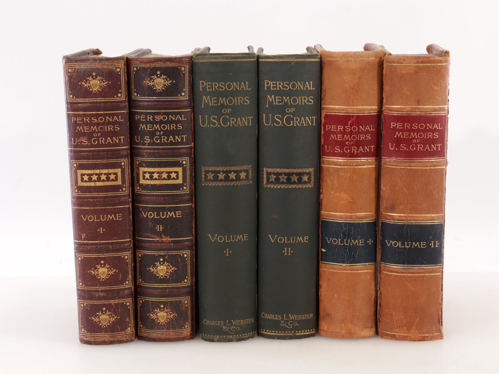 Ulysses S. GRANT. Personal Memoirs, 1885: Ulysses S. GRANT. Personal Memoirs. New York: 1885. 2 volumes, octavo. Plates, facsimile documents, maps. Publisher's half-morocco, gilt (light rubbing to extremities). Provenance: King Lawrence Parke