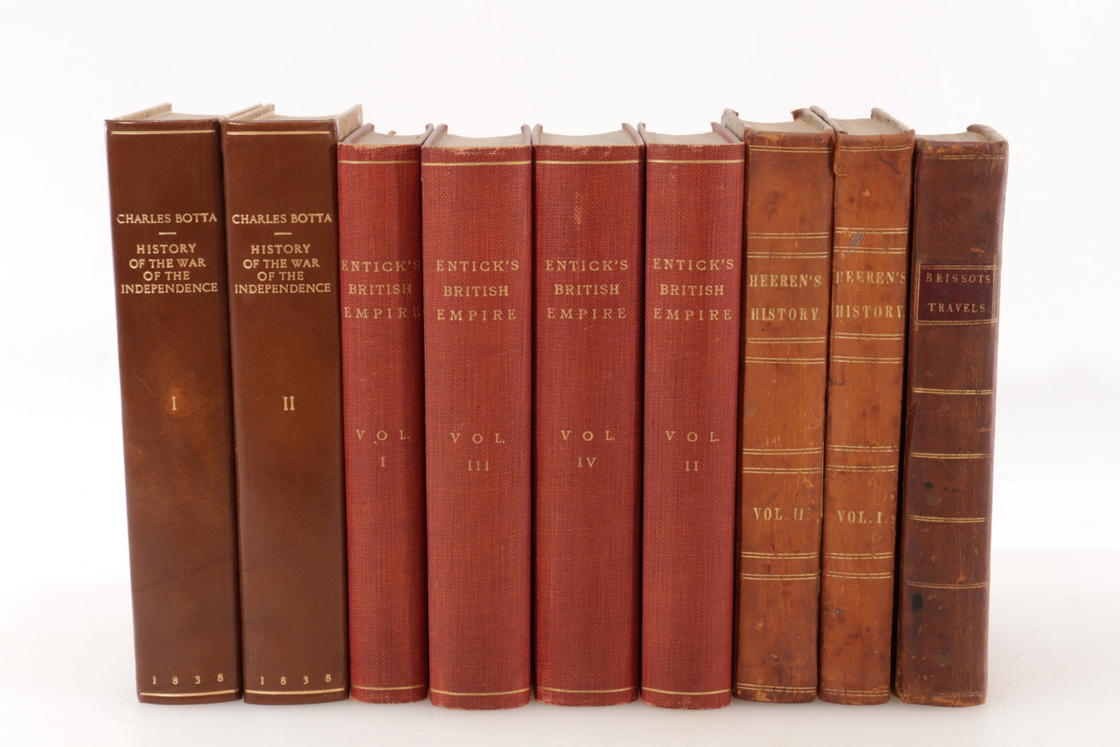 BRISSOT de WARVILLE. Travels in United States 1792: Jacques Pierre BRISSOT de WARVILLE. New Travels in the United States of America. Dublin: 1792. Octavo. 1 folding letterpress table. (Some toning, old dampstaining). Contemporary calf (rubbed, scuffed)