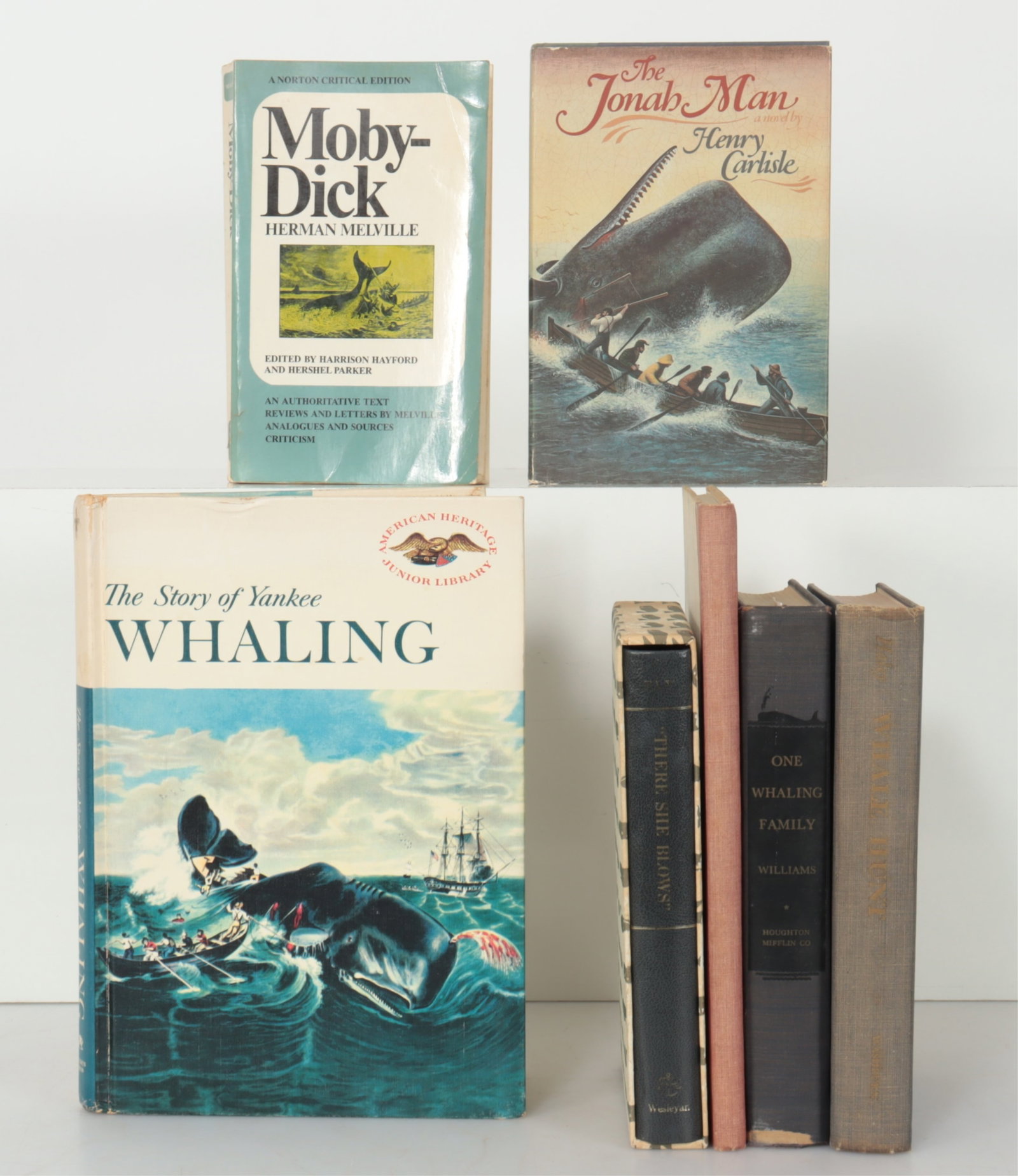 WHALING BOOK LOT: 7 volumes on whaling including: Susan's Teeth and Much About Scrimshaw, Crosby 1955.