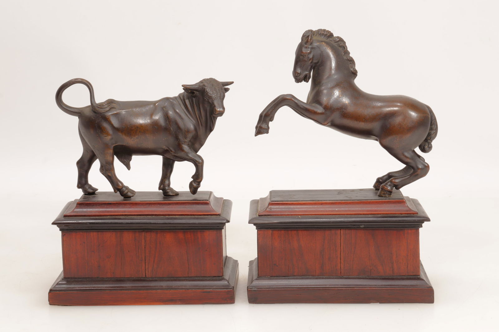 Baroque Style Bronze of Bull & Stallion (1 of 5)