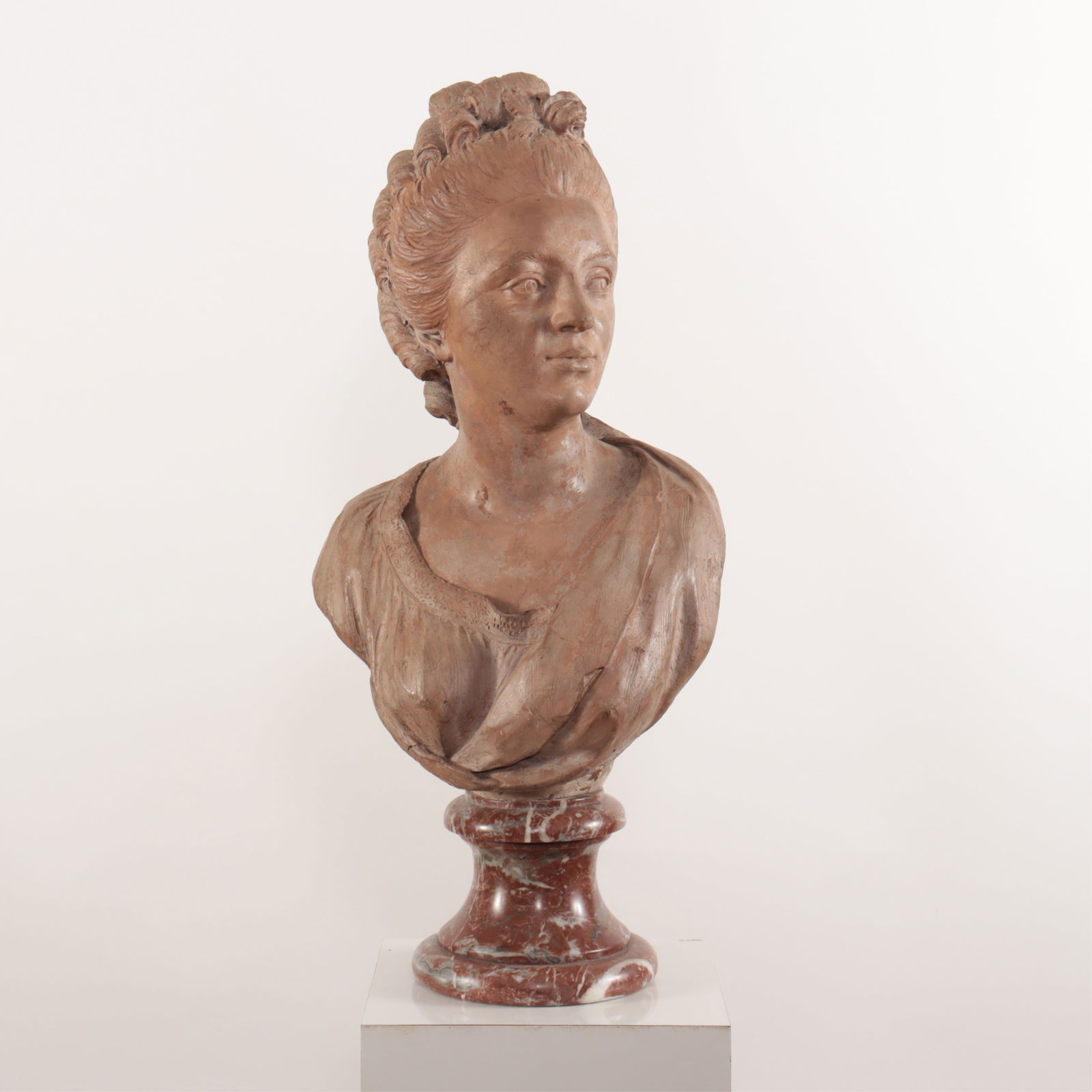 19th C. French Terracotta Bust of a Lady (1 of 5)
