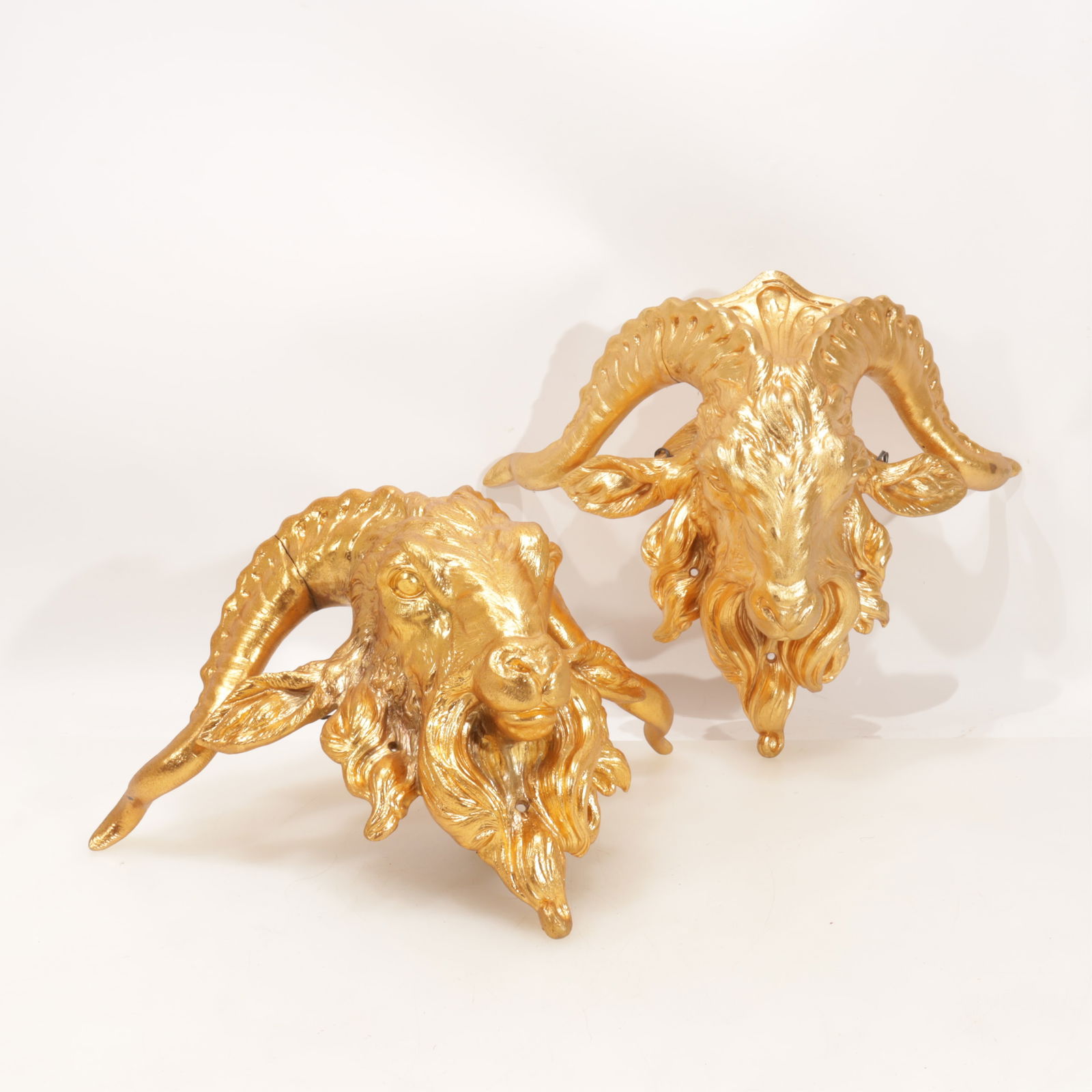 Pair of Louis XVI Style Ormolu Goats Masks (1 of 5)