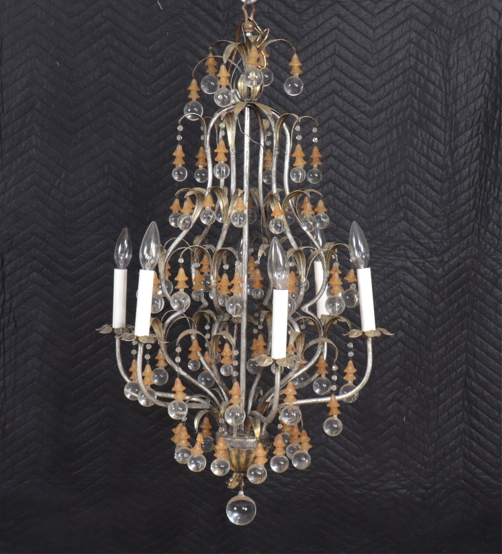 Louis XV Style Colored & Clear Glass Chandelier (1 of 5)