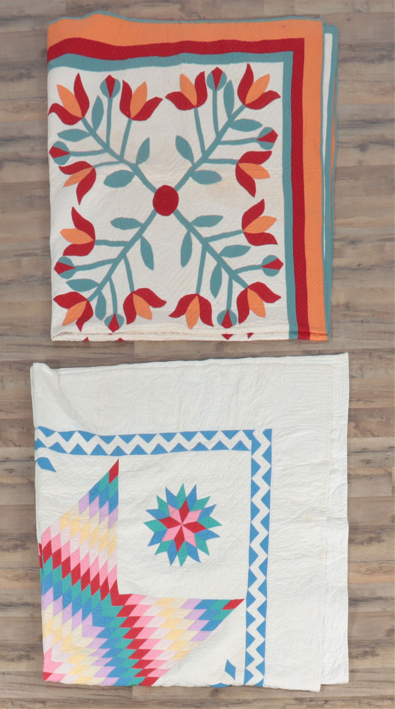 2 American Quilts - Texas Star and Tulip (1 of 13)