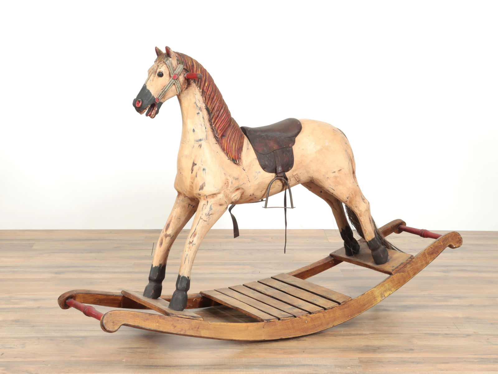 Country Carved Rocking Horse: Country Carved Rocking Horse31.5" H x 48.25" L x 15.5" W