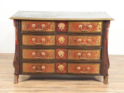Regency Style Ormolu Mounted Boulle Commode: Regency Style Ormolu Mounted Boulle Commode31.5" H x 47.5" W x 26" D