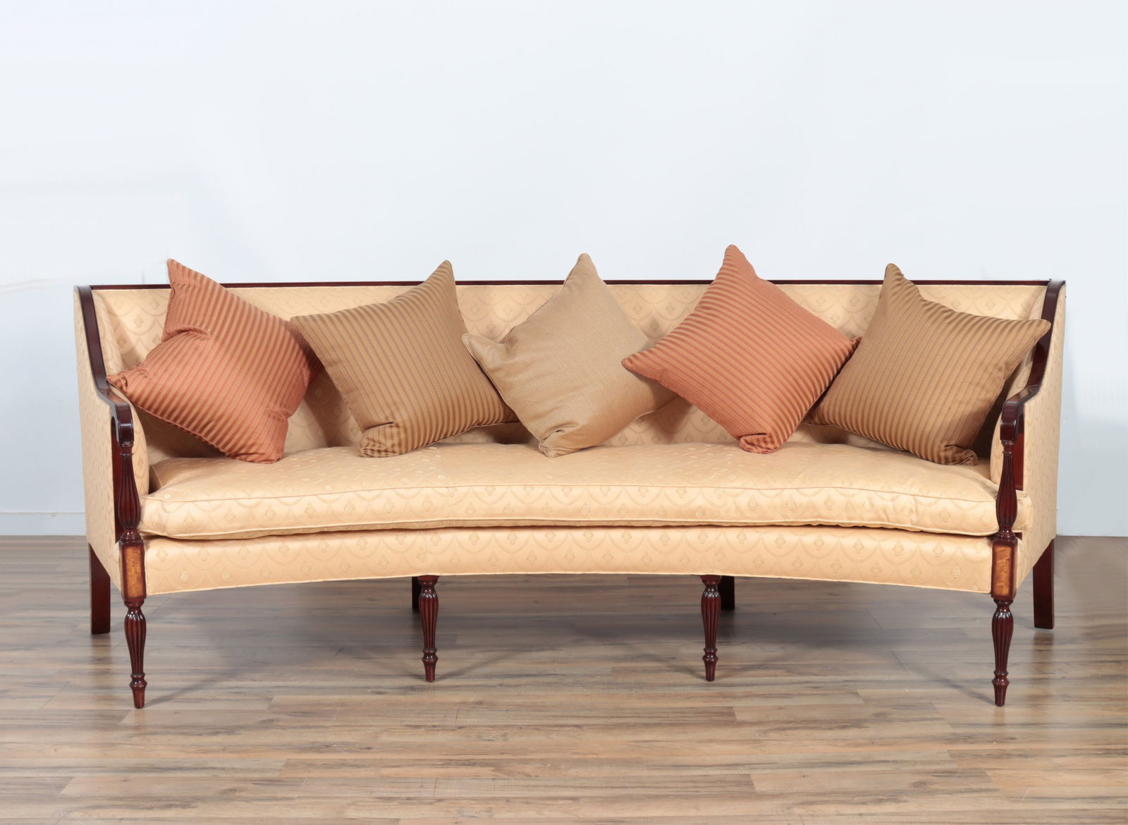 John LaGattuta Sheraton Style Curved Sofa (1 of 9)