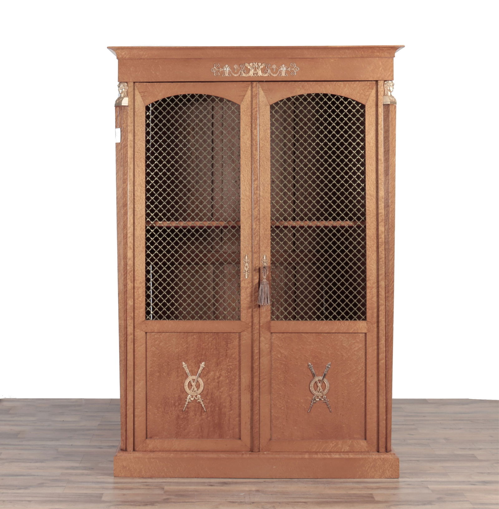 Empire Style Bird's Eye Maple Bibliotheque (1 of 8)