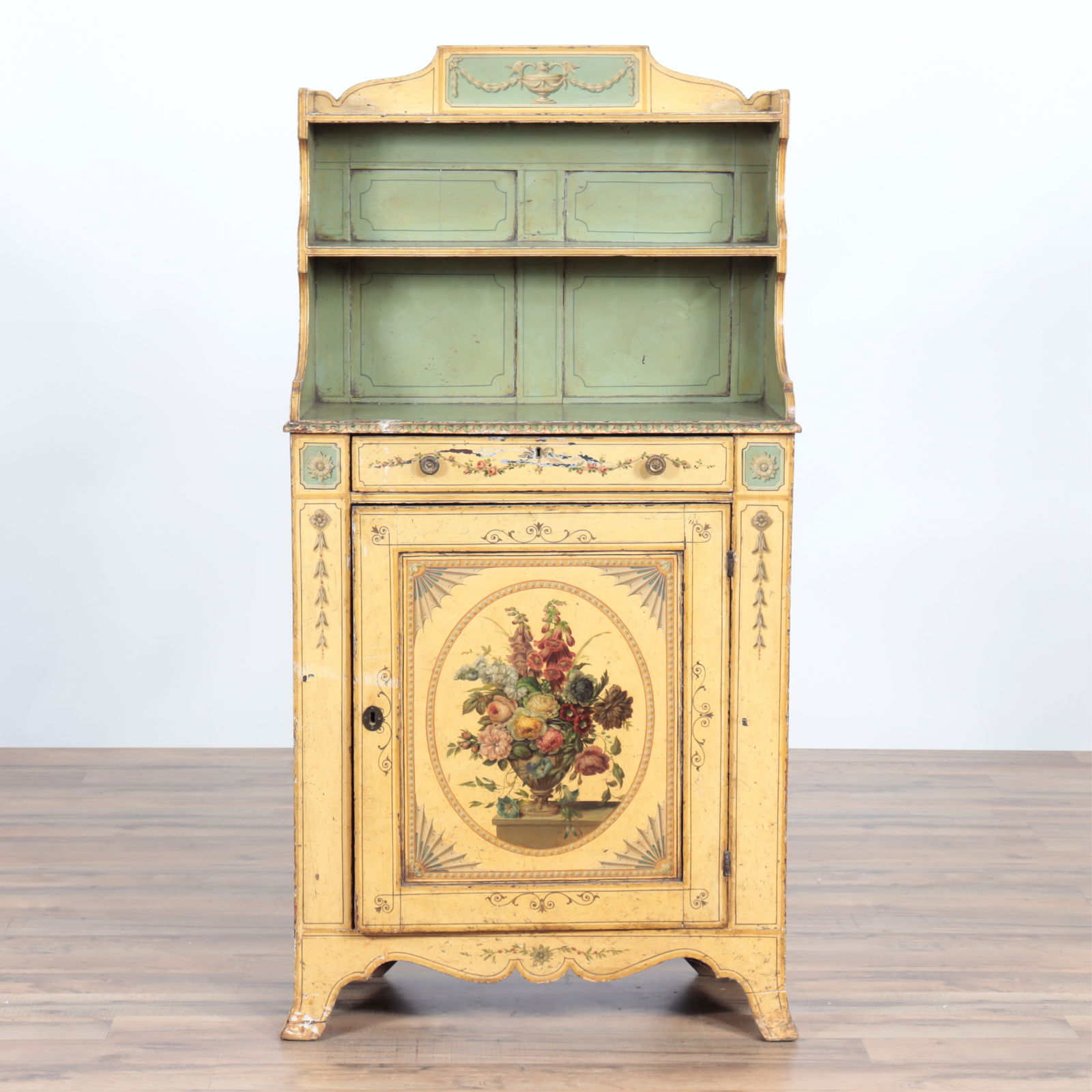 Edwardian Polychromed Chiffonier, c 1905 (1 of 7)
