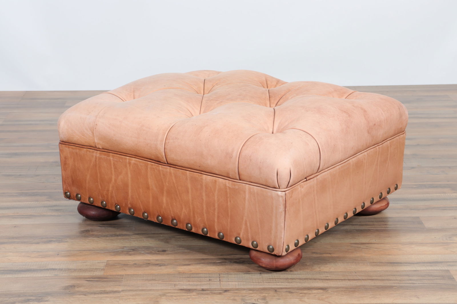 Ralph Lauren Leather Upholstered Ottoman (1 of 5)
