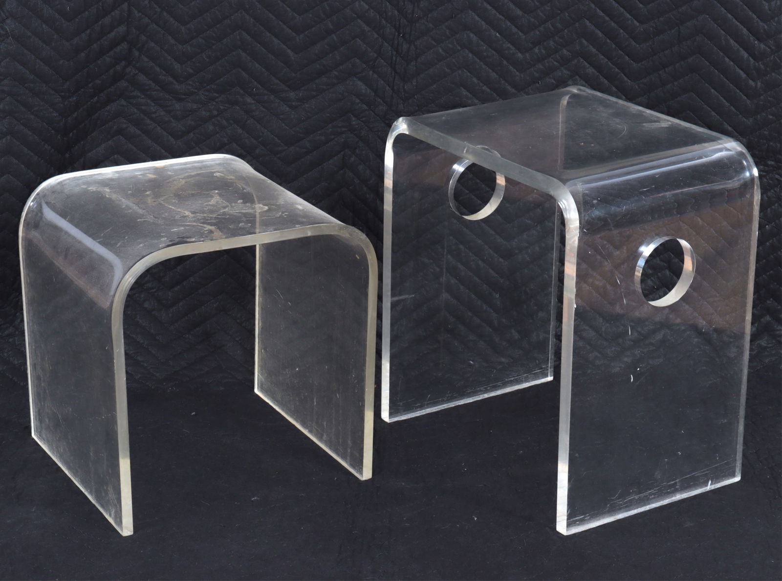 Two Lucite Waterfall Side Tables (1 of 3)