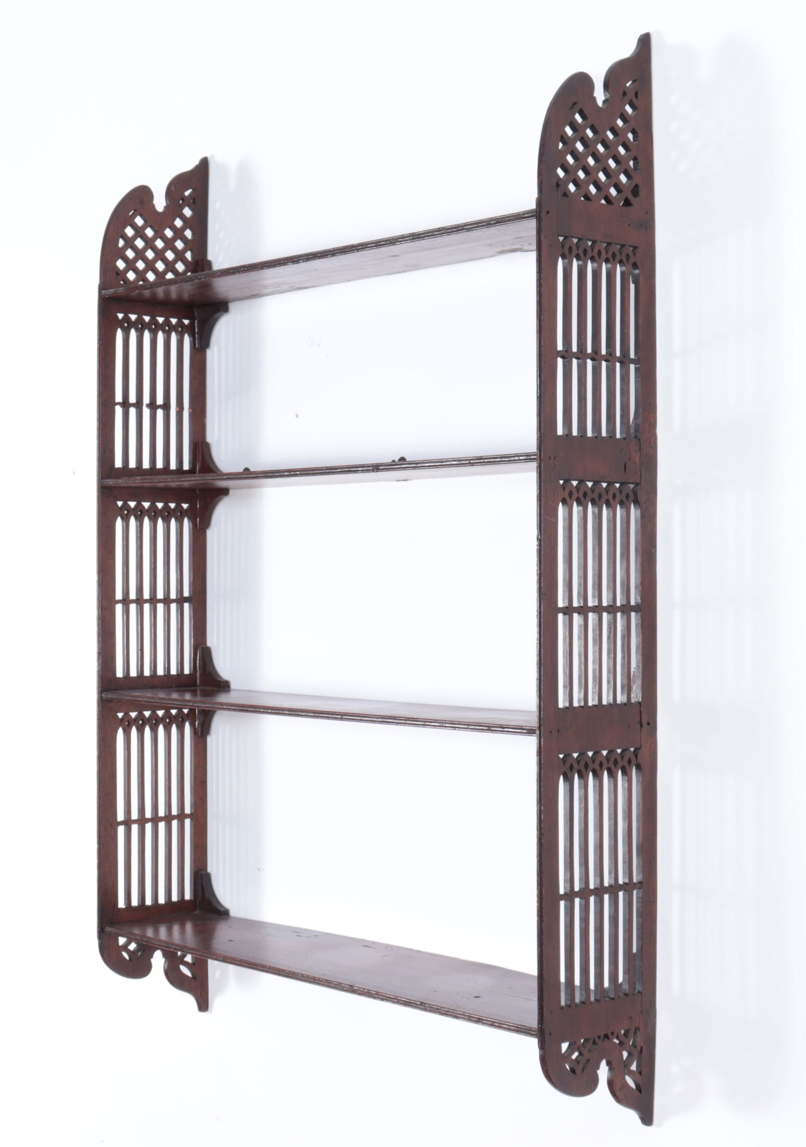 George III Style Mahogany Hanging Shelf, 19th C (1 of 5)