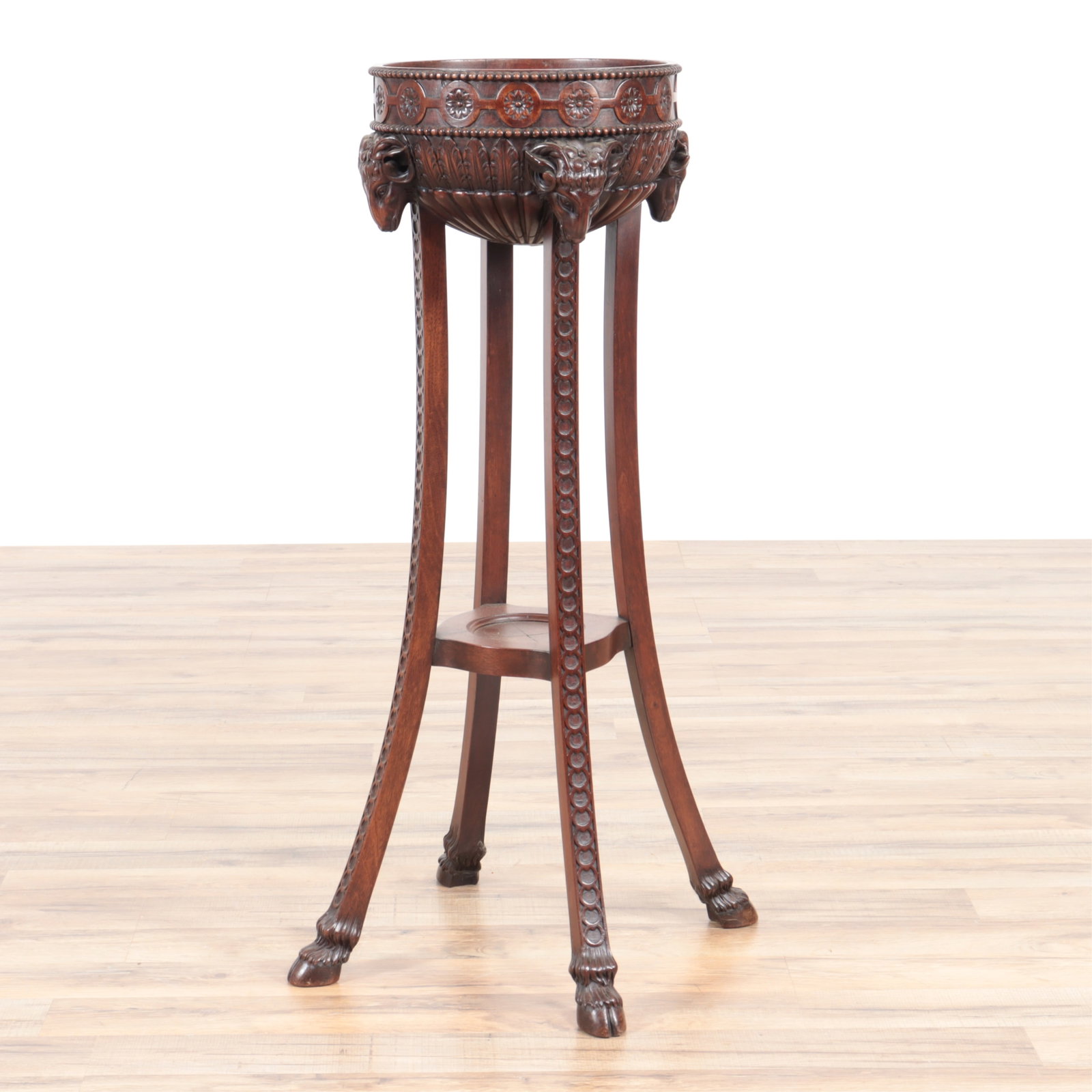 George III Style Mahogany Planter: George III Style Mahogany Planter, Adams style. 34.25" H x 12.5" W