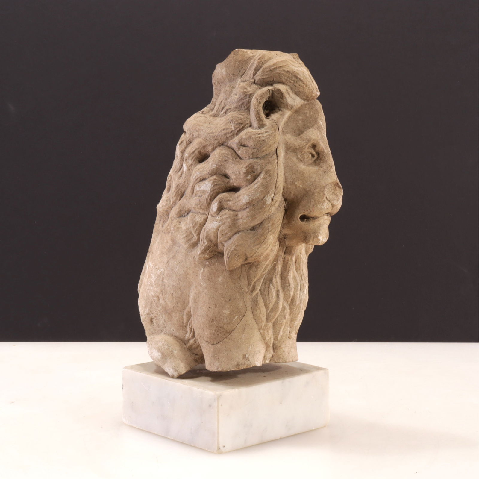 Continental Baroque Style Carved Stone Lion (1 of 4)